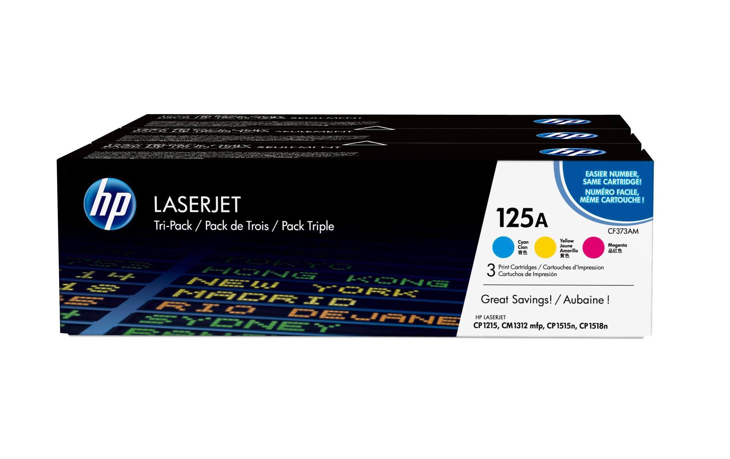 Toner Nr. 125A (CF373AM) Cyan/Magenta/Yellow<br>Tonerkartusche