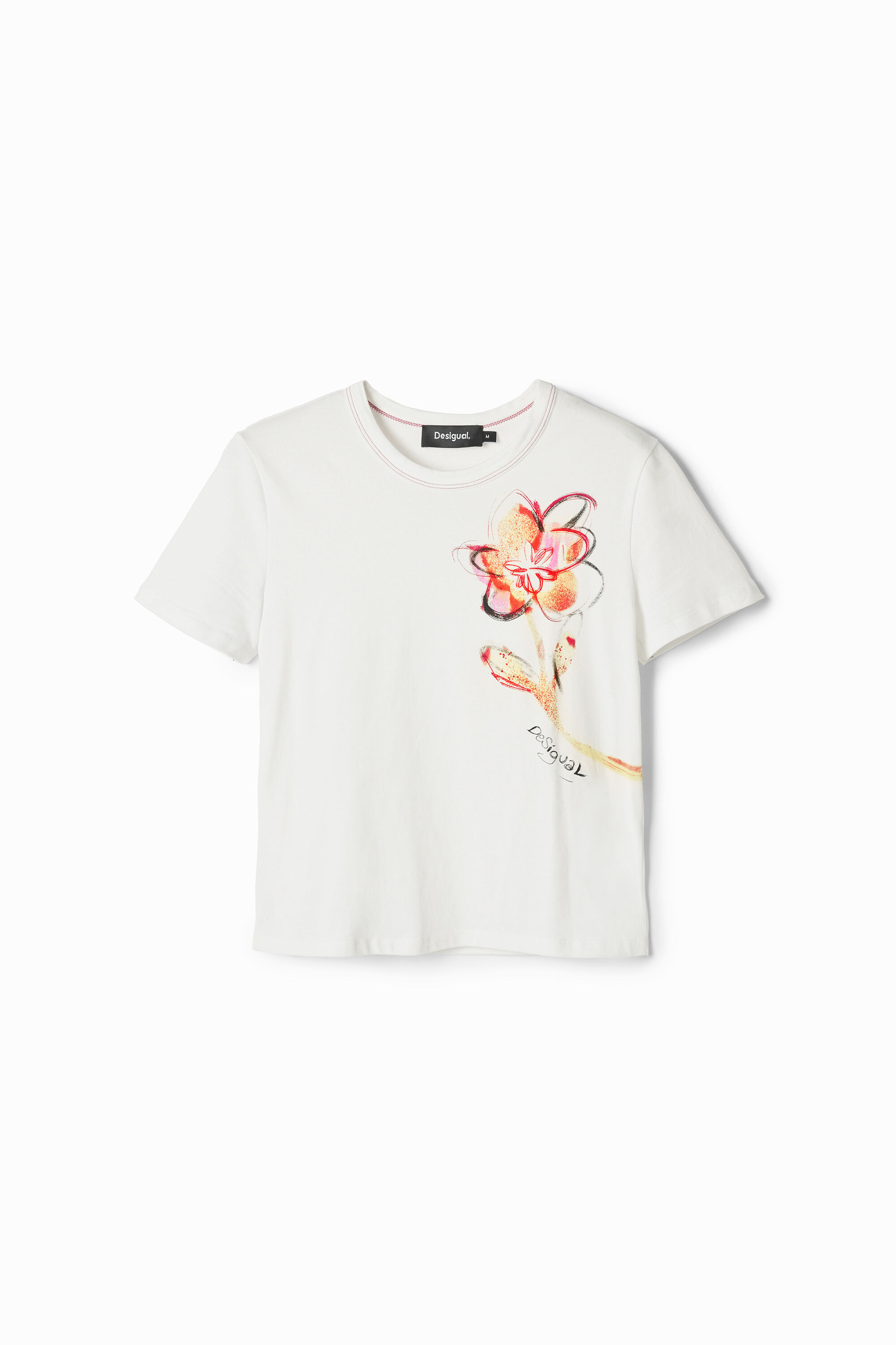 T-shirt manches courtes fleur