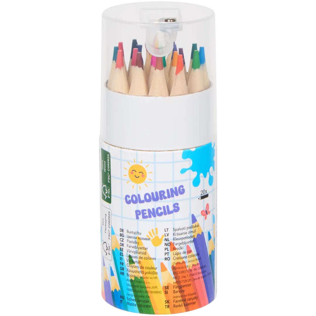 Crayons de couleur pour enfant avec taille-crayon