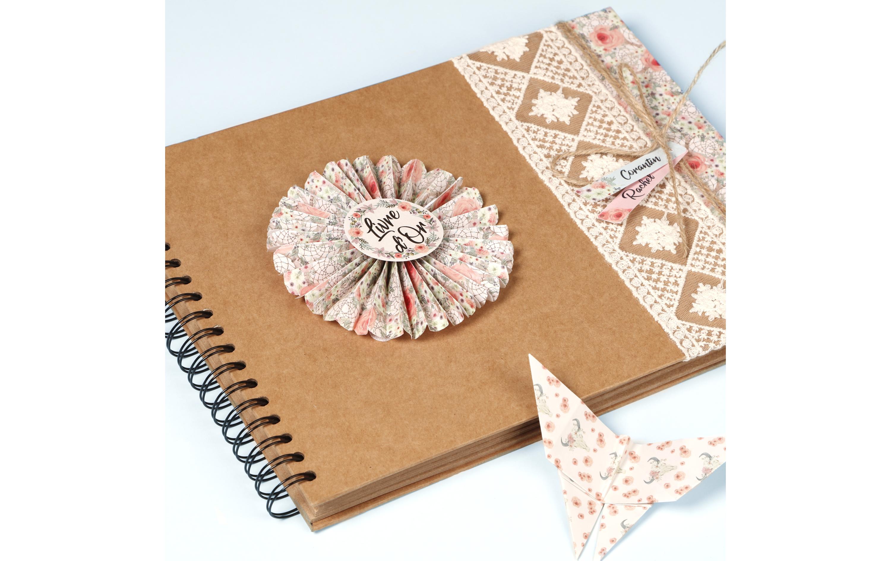 Fotoalbum DIY 32 x 24 cm, Blanko, BraunElegantes Spiral-Skizzenbuch