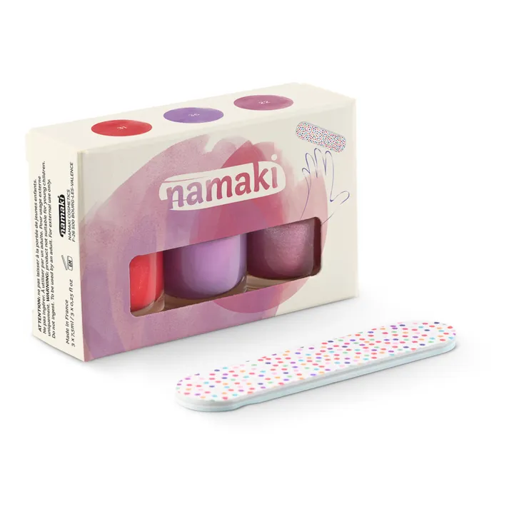 Namaki Coffret 3 vernis à ongles pelables  | Rose