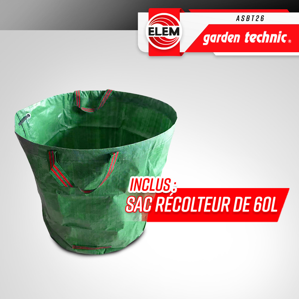 Aspirateur souffleur broyeur thermique 25.4cc - elem garden