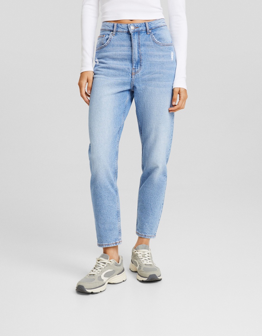 calças jeans confortáveis de mãe
