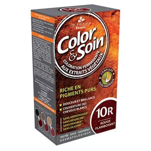 Les 3 Chênes Color & Soin Coloração Permanente para Cabelo nº 10R Vermelho Ardente