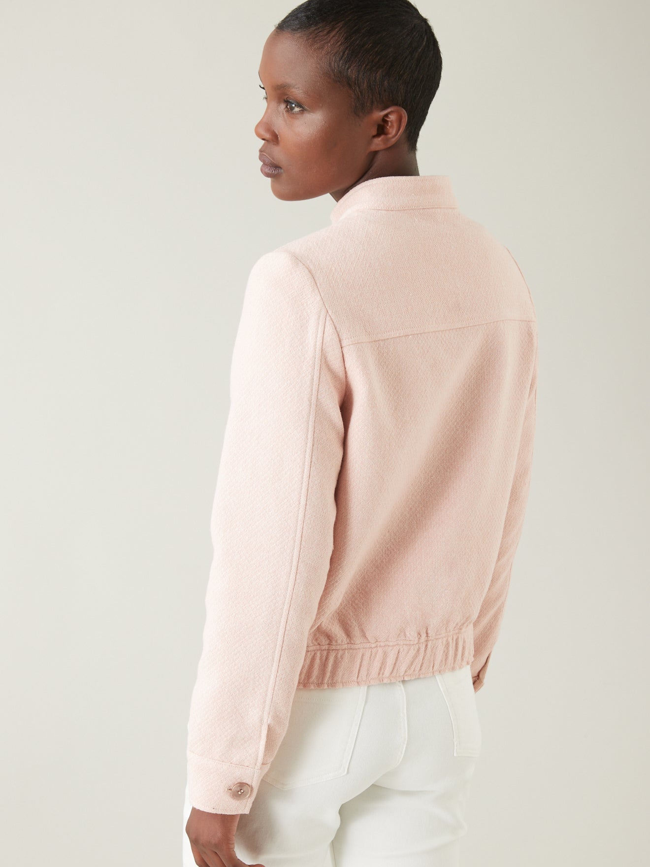 Veste blouson col officier femme