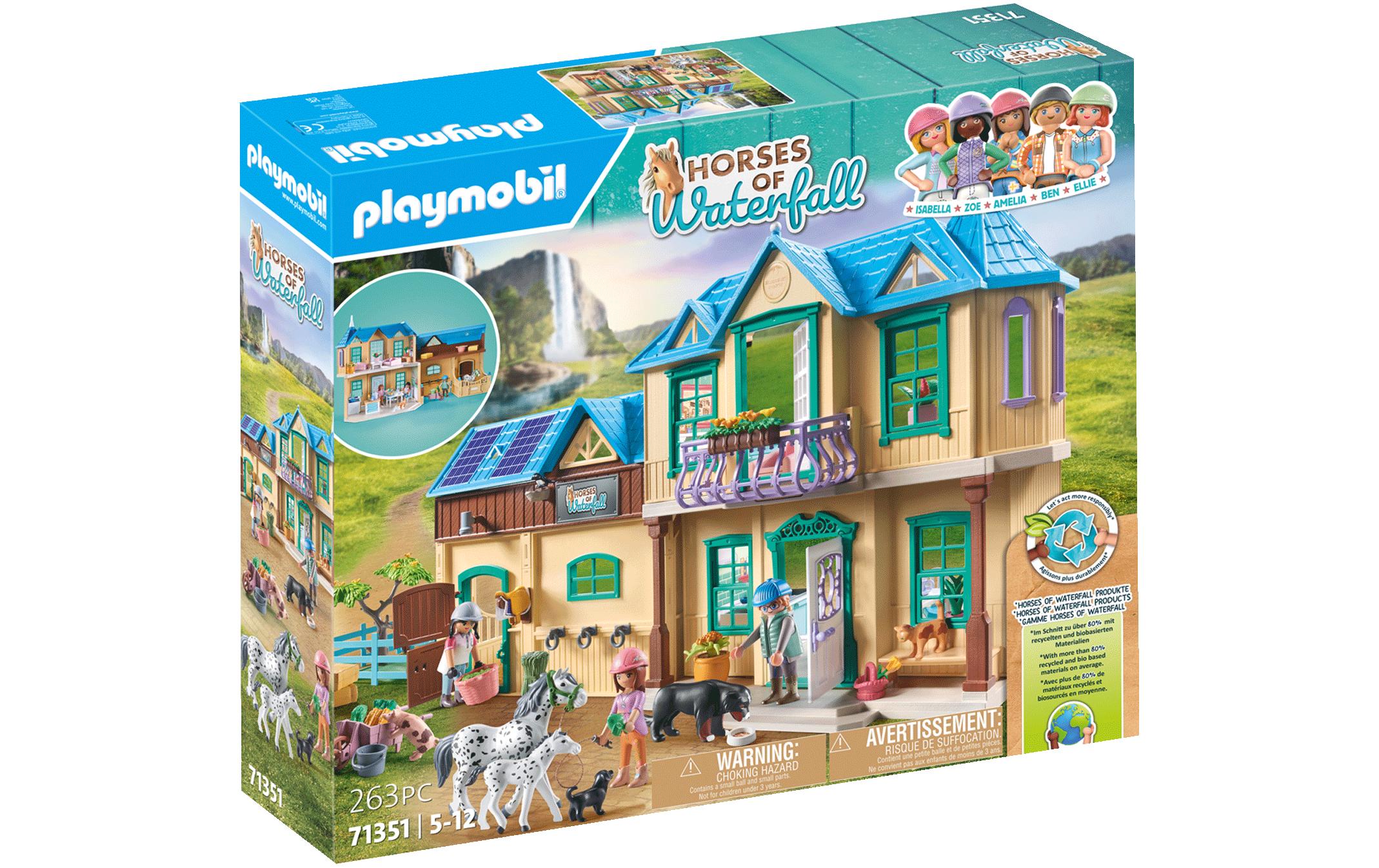 Horses of Waterfall Ranch 71351<br>Liebevoll gestaltetes Pferde-Spielset