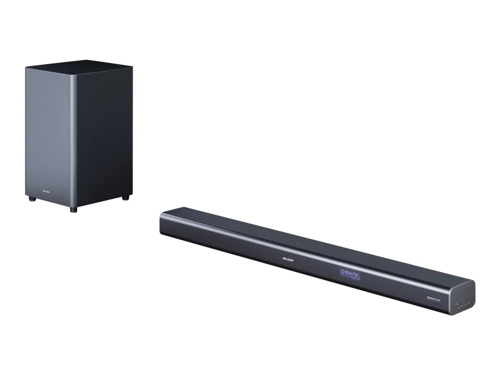 Sharp HT-SBW460 - Lydbarsystem - til hjemmebiograf - 3.1.kanal - trådløs - Bluetooth - 220 Watt (Total) - mat sort