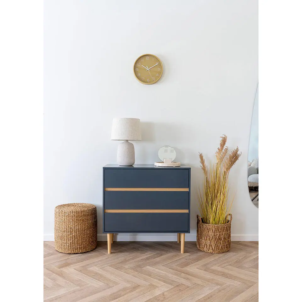 Hioshop Rivera poef Ø40cm natuur
