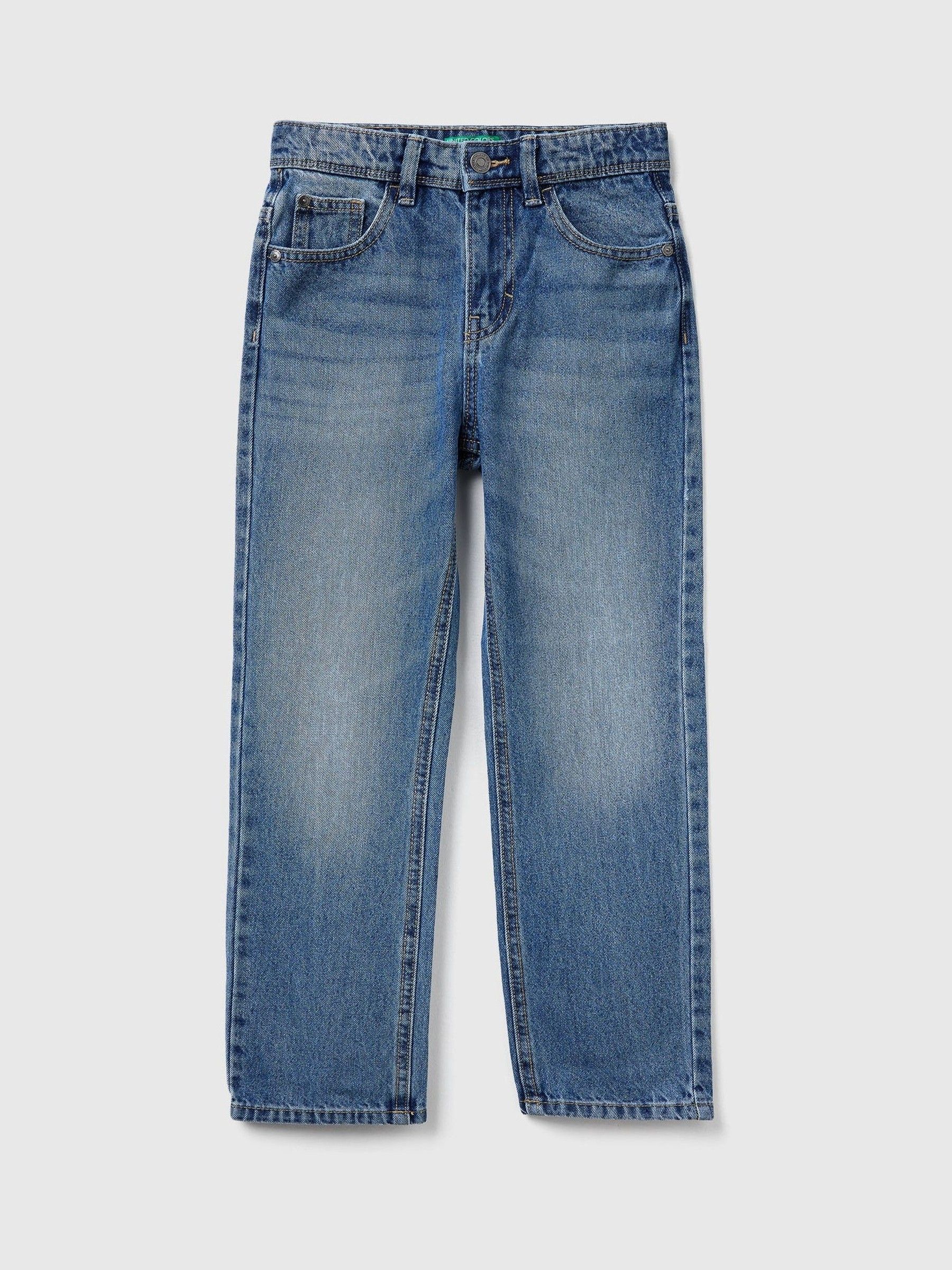 Benetton blauwe Bruce rechte jeans voor Jongens (6-14 jaar)