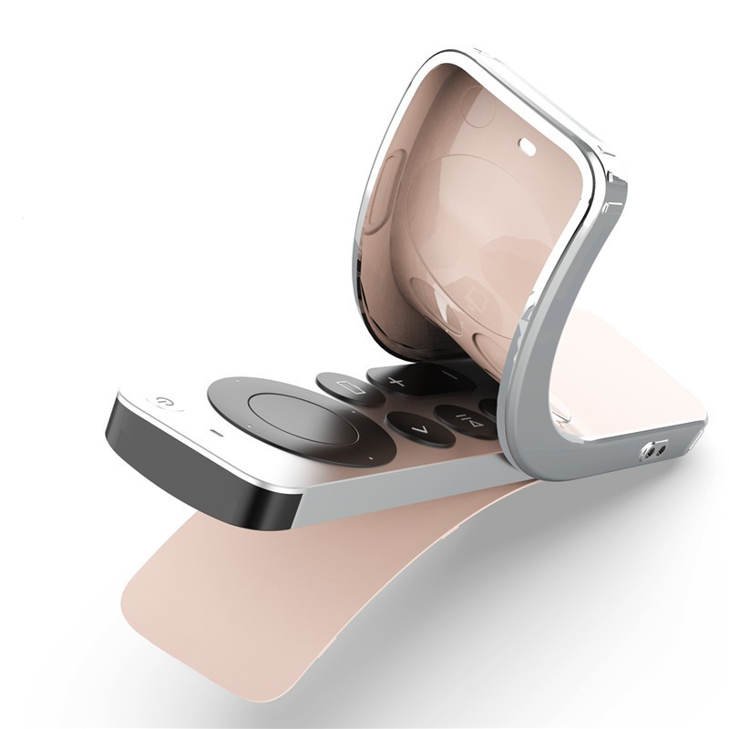 Apple TV 4K (3. Gen.) Fernbedienung Gummi Case Hülle - Transparent / Silber