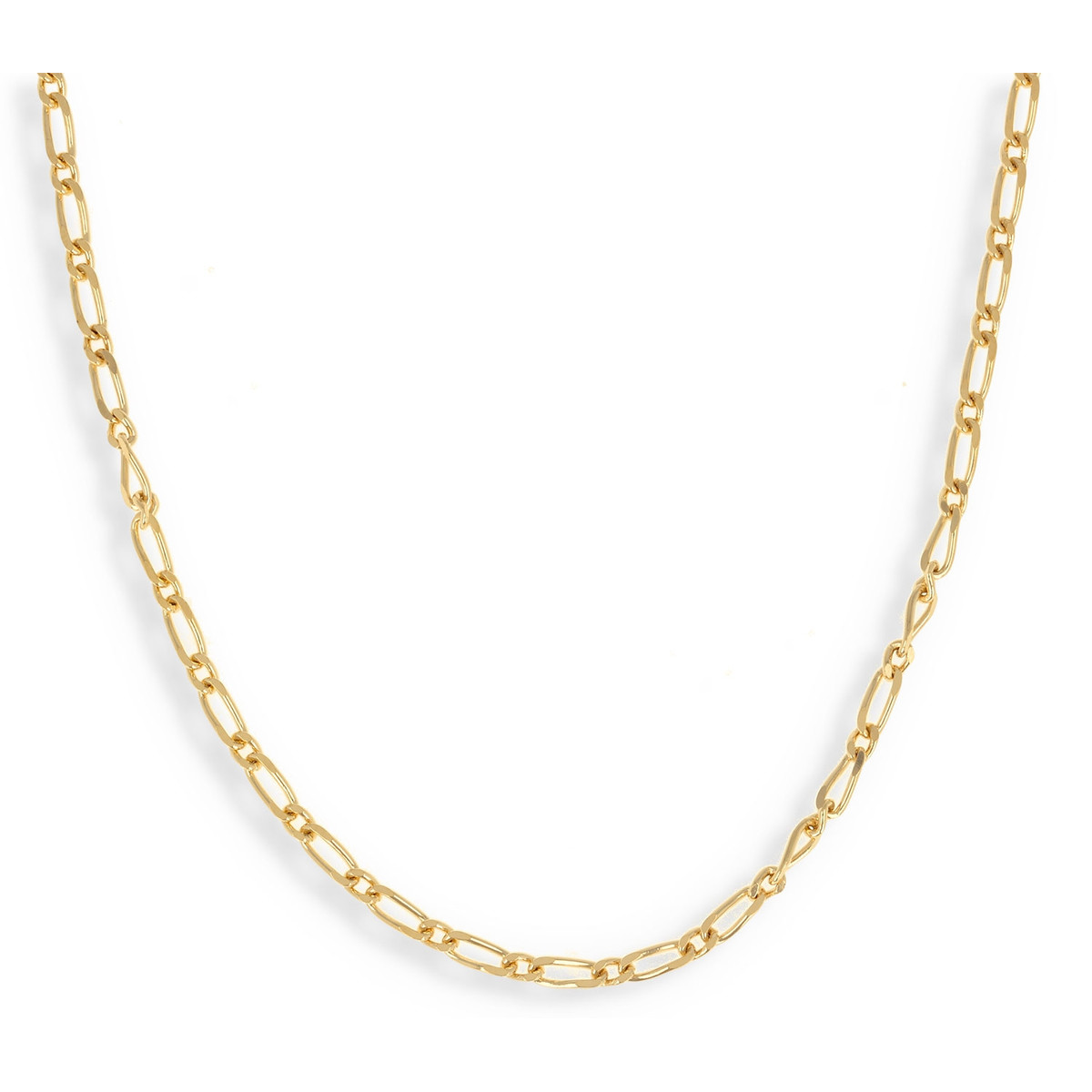 Chaine plaqué or maille cheval 1+1 40cm