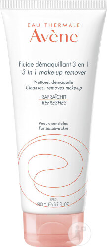 Avène Les Essentiels Fluide Démaquillant 3en1 Peaux Sensibles Tube 200ml