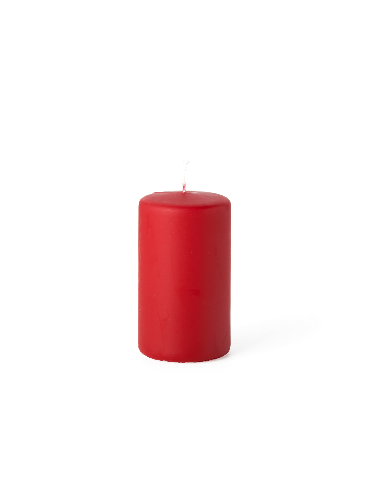 Bloklys 10 cm | Paraffin. 5,7 x 10 cm. | Red