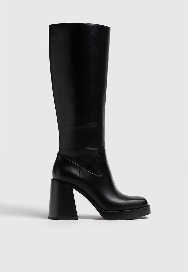 Botas de salto alto elásticas
