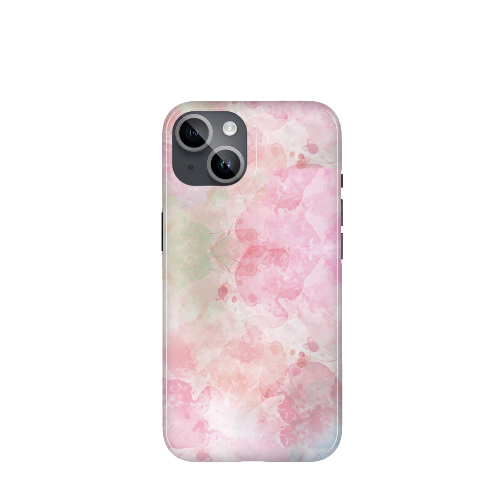 iPhone 14 Kunststoff Hülle Pastellhauch - Rosa