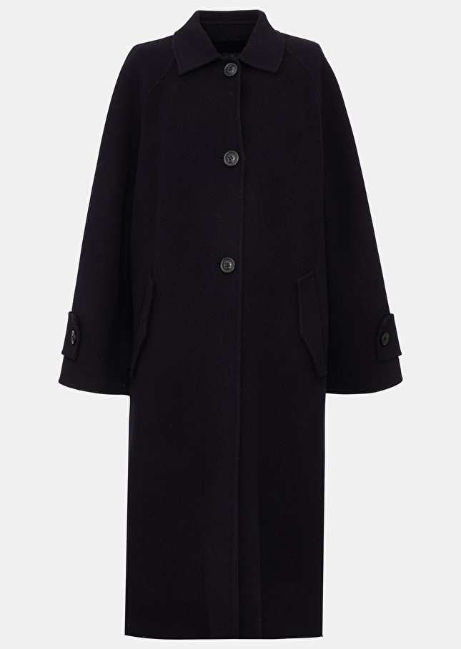 Manteau Maggybleu nuit en laine double face