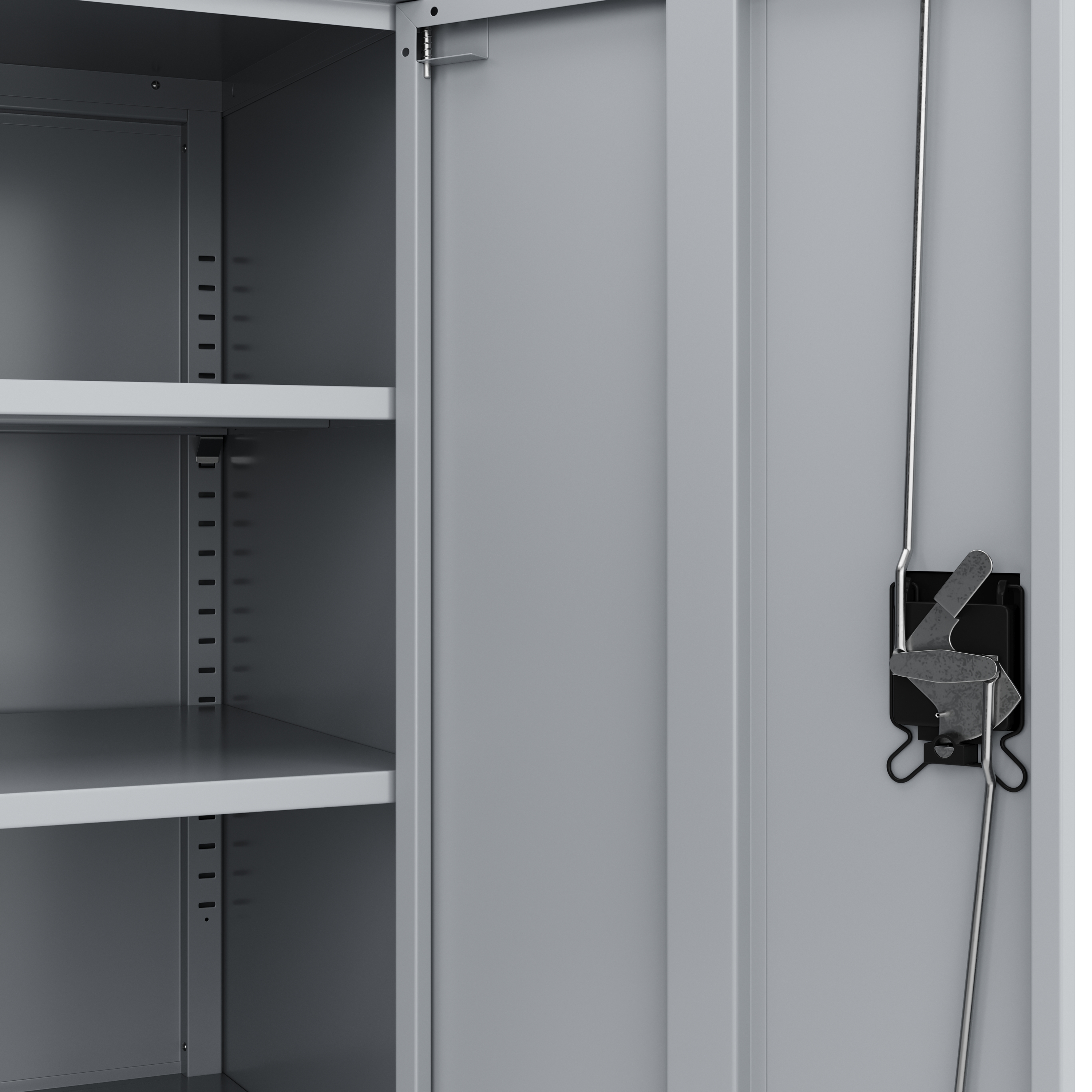 Aktenschrank mit 3 Böden 90 x 90 cm grau
