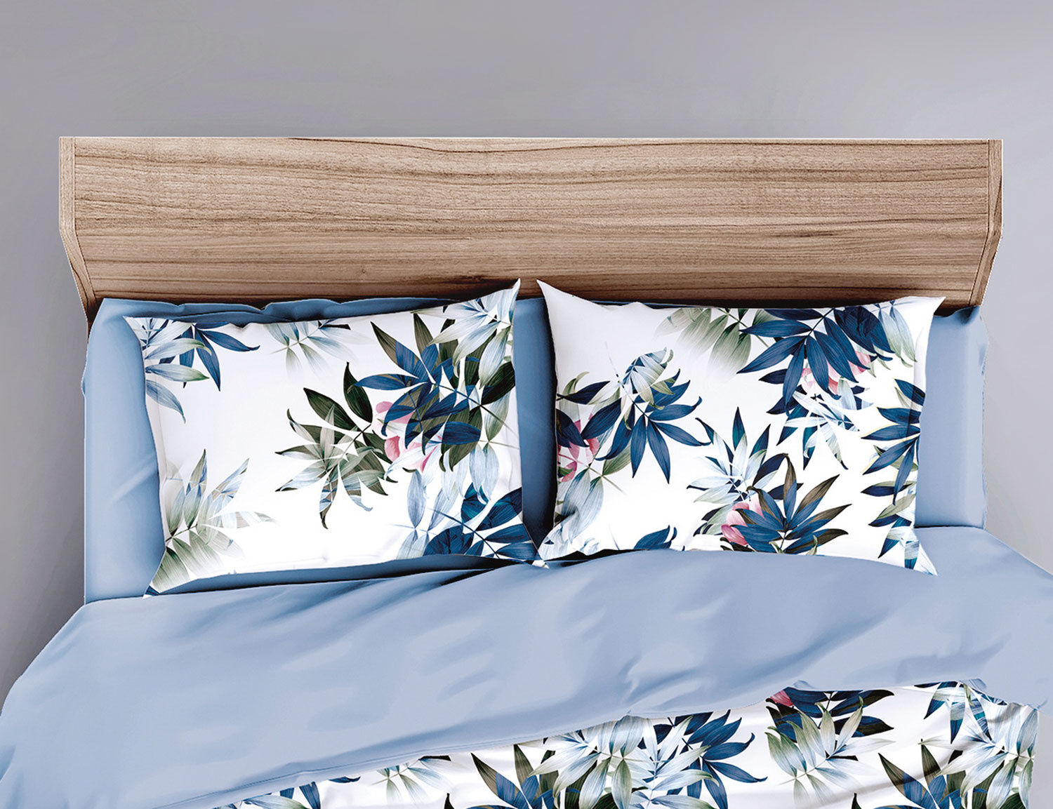 Bettwäsche mit farbenfrohem Blättermuster