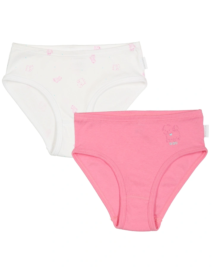 Hüftslip CLASSICS – HUND 2er Pack in pink/weiß