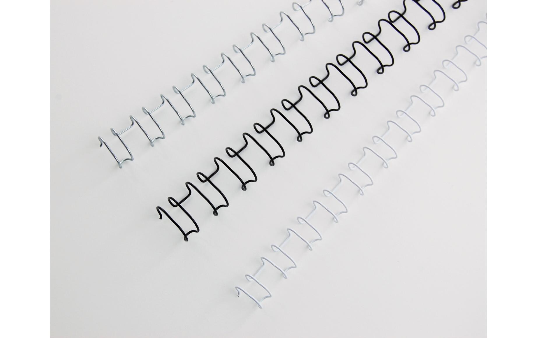 Binderücken Wire Bind 21 Ø 10 mm, Silber, 100 StückBinderücken mit Blattkapazität bis 65 Blatt