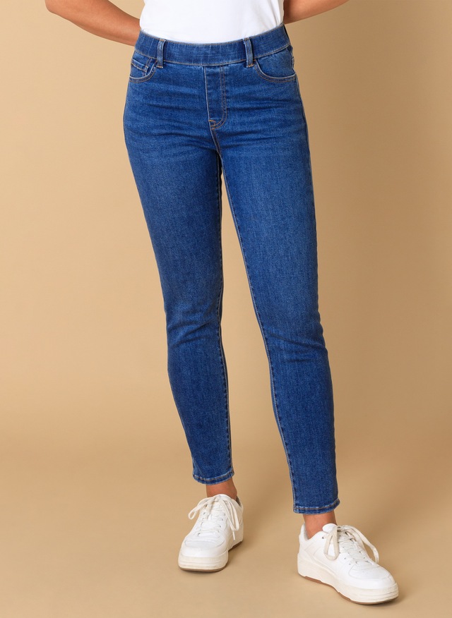 Base Level Jeggings »Anabel«  in blauer Waschung und mit Stretch