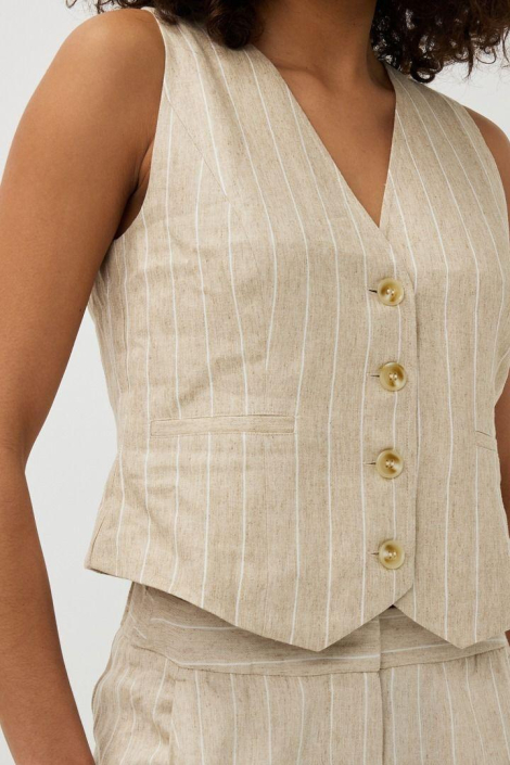 EsQualo camel dames gilet
