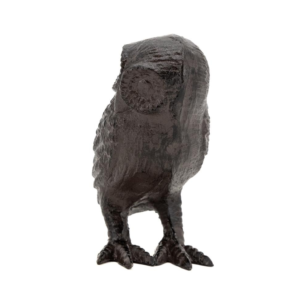 Chouette en fonte noire