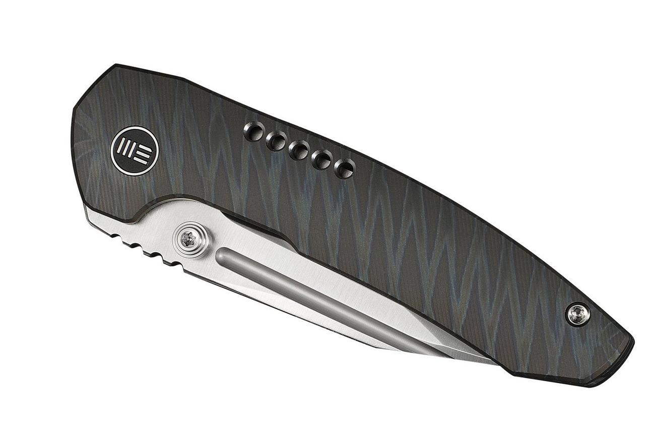 WE Knife Micro Trogon WE24043-3 Satin Böhler M390, Tiger Stripe Pattern Flamed Titanium, zakmes, Brian Brown design