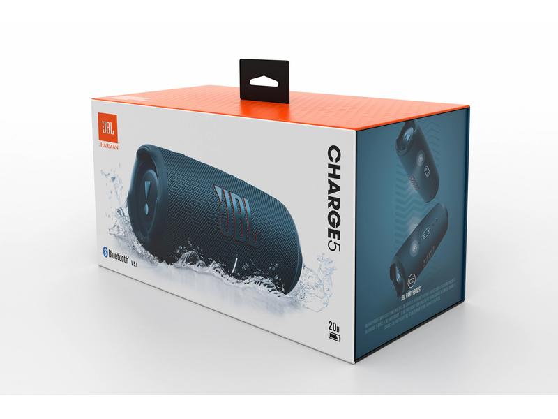 JBL Bluetooth Speaker Charge 5 Blau Tragbarer wasserdichter Lautsprecher mit Powerbank