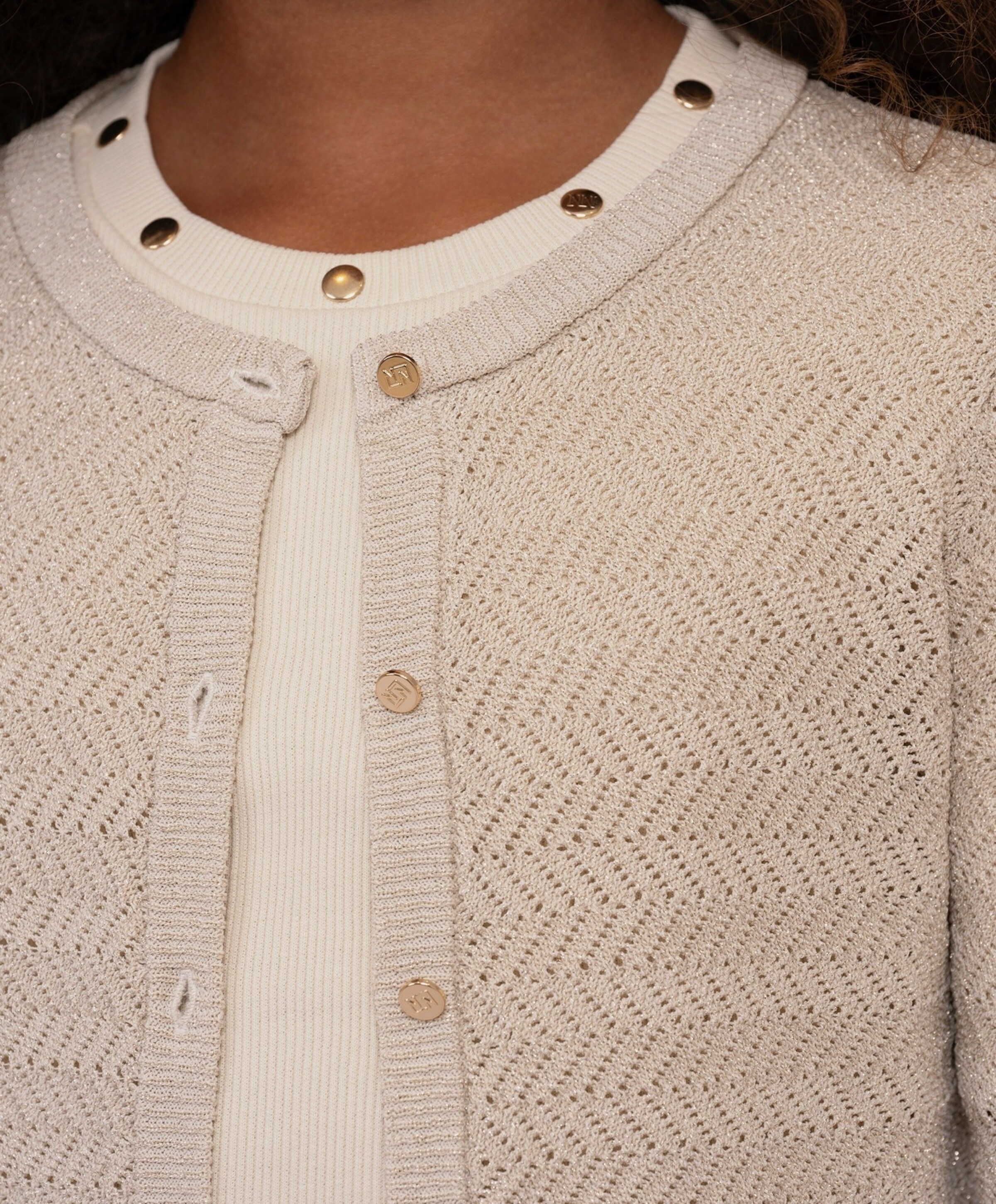 NIK & NIK Meisjes vest beige