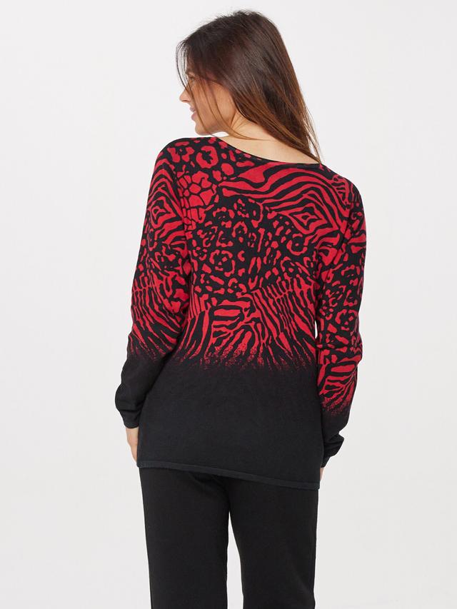 Pullover im All-Over Animaldesign