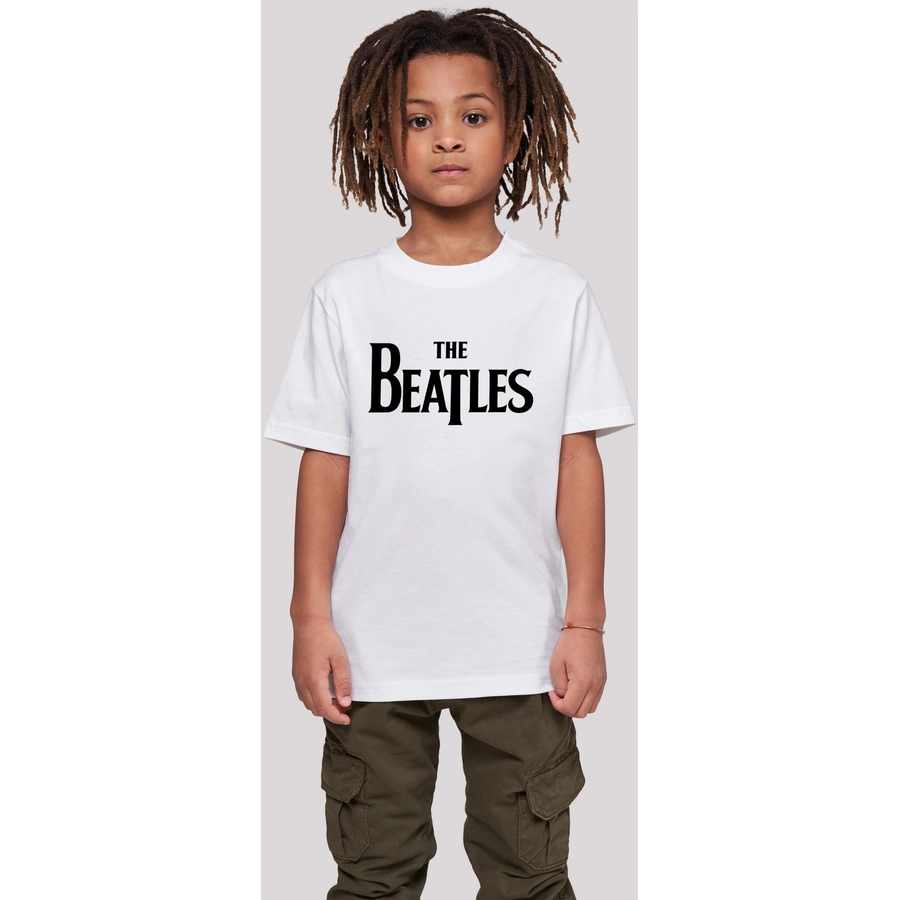 F4NT4STIC T-Shirt The Beatles Band Drop T Logo Black weiß