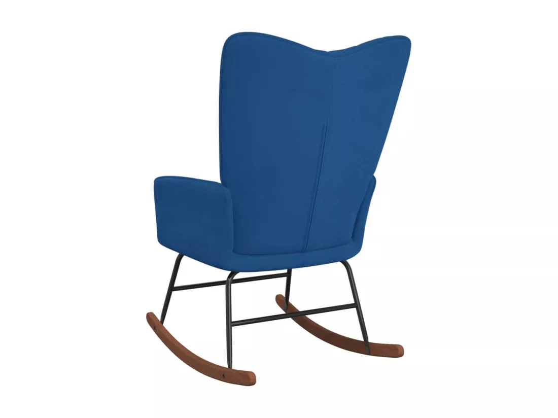 Chaise à bascule Bleu Velours