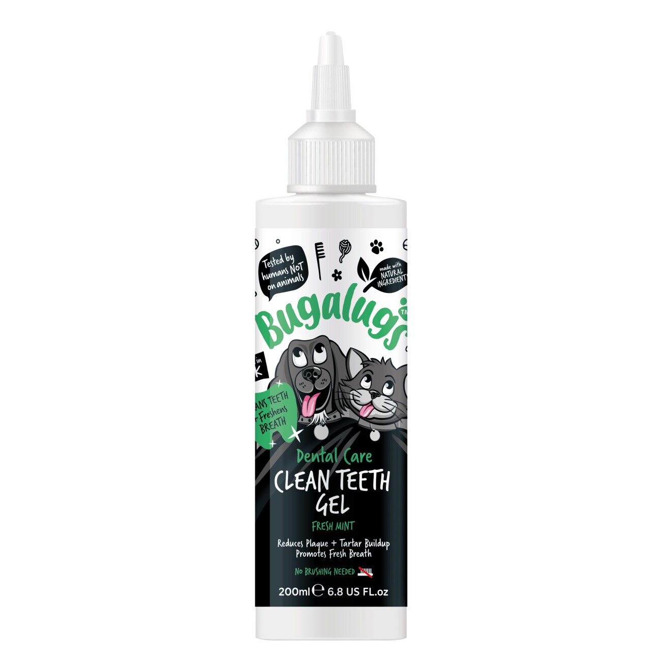 Bugalugs Zahnreinigungsgel Minze 200 ml