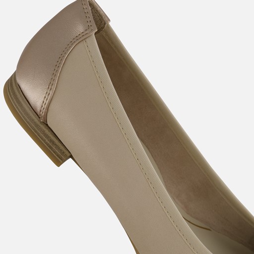 Tamaris Ballerina's beige Leer