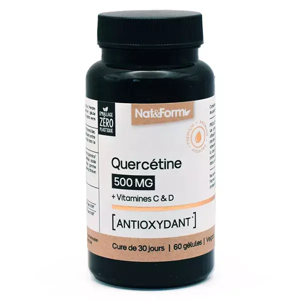 Nat & Form Quercetina + Vitaminas C e D Antioxidante 60 Cápsulas