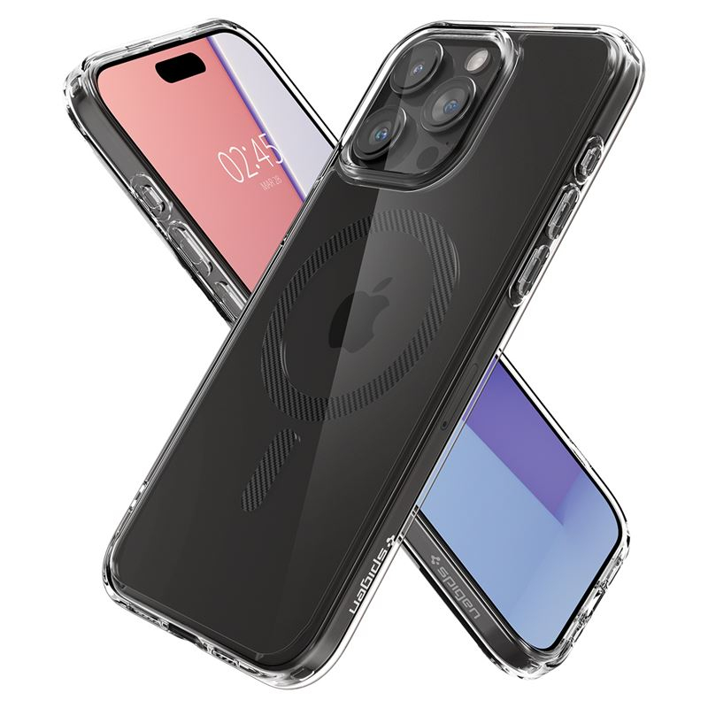 iPhone 15 Pro Max MagSafe Ultra Hybrid MagFit Case Hülle (ACS06578) - Transparent (Carbon)