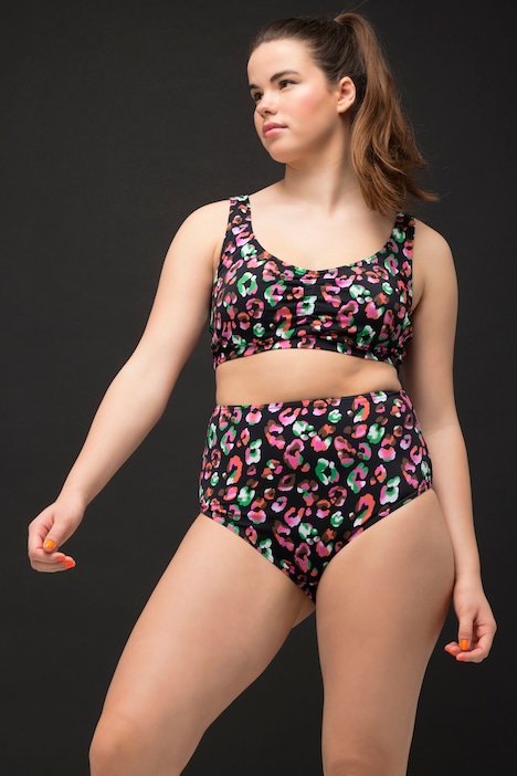 Bikini-Slip, HighWaist, Color-Leo
