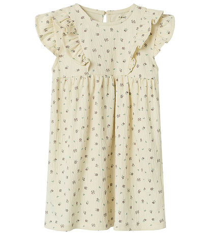 Name It Kleid - NmfJannis - Gebleichte Sand m. Blumen