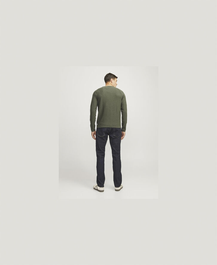 JJ-REBEL JREBNOAH KNIT CREW NECK Olive night/melange