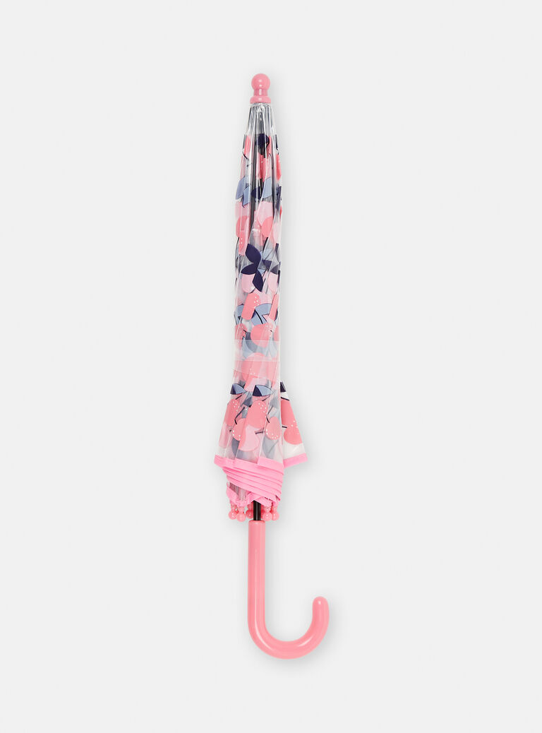 Parapluie transparent à imprimé cerise fille