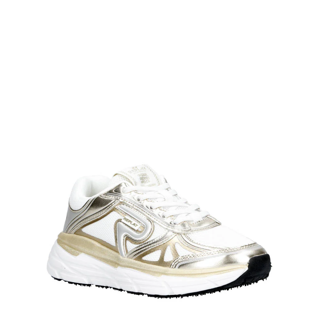 REPLAY Christal jr 2sneakers wit/goud