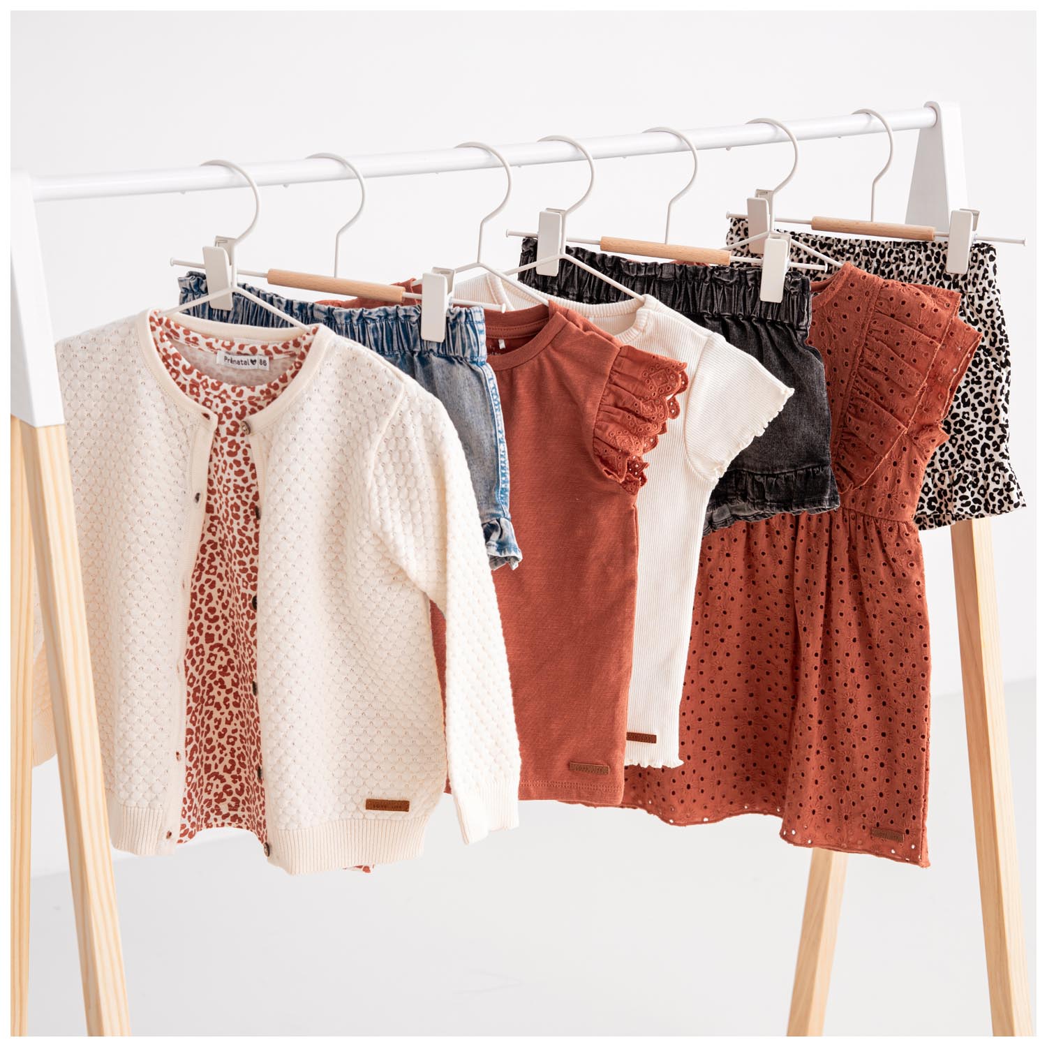 Prénatal baby vest lange mouwen effen wit