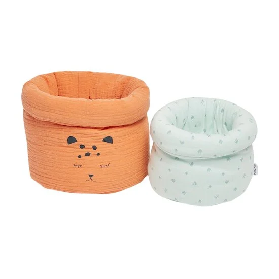 Au cœur de la jungle Lot de 2 paniers de rangement   Brown Muscade        de               Petit à petit