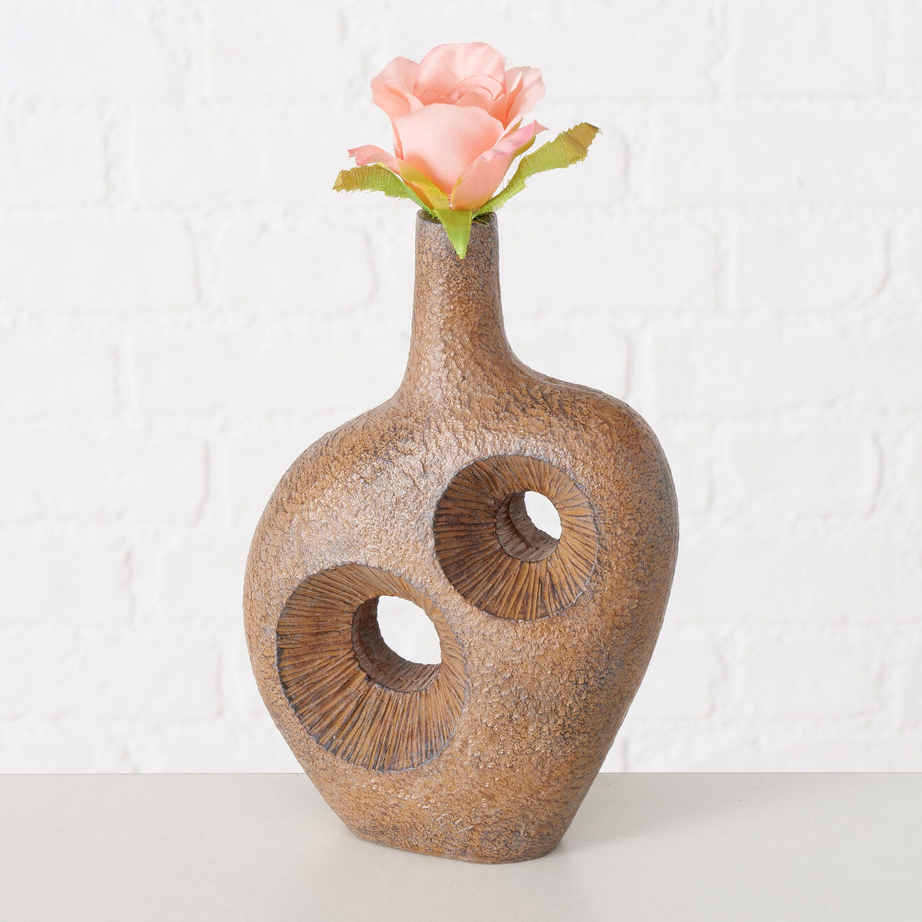 Boltze Vase Hamston brun - 17x7x24 cm