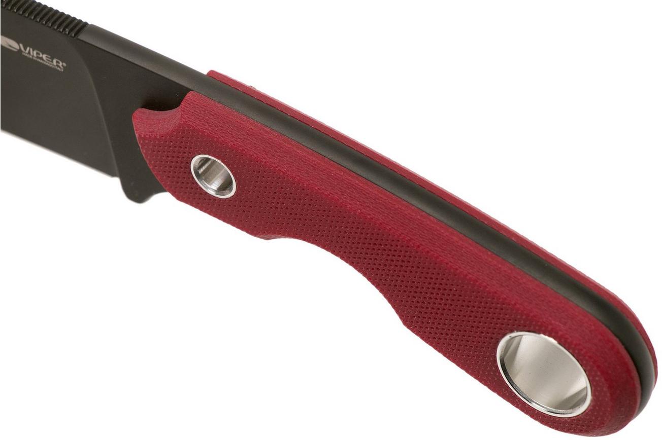 Viper Berus 2 VT4014DGR M390 PVD Black, Red G10 vaststaand mes, Rumici design