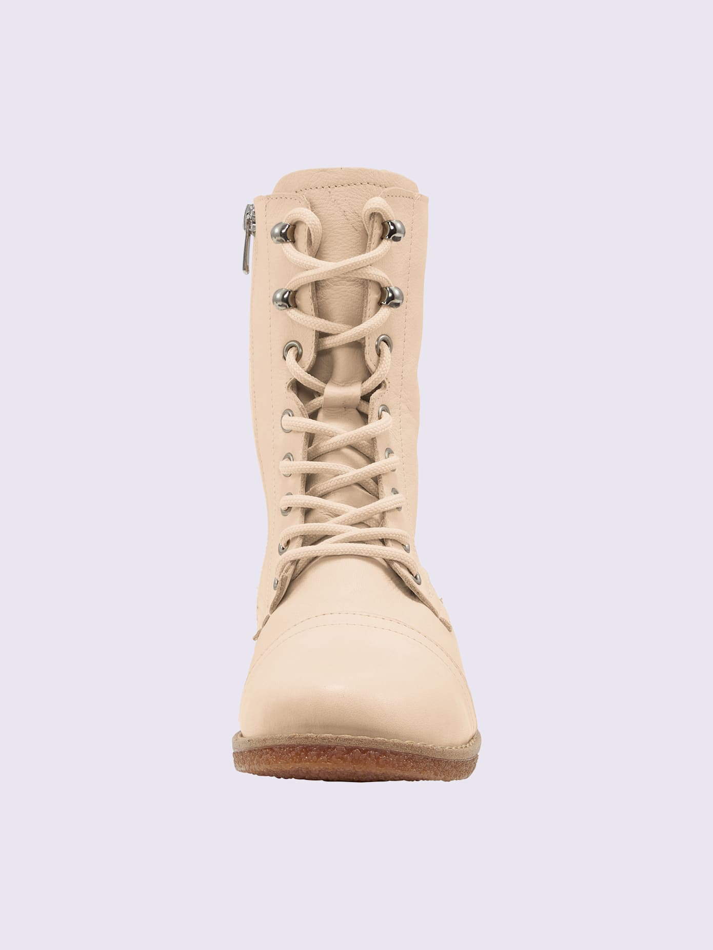Bottines à lacets cuir nappa de vache