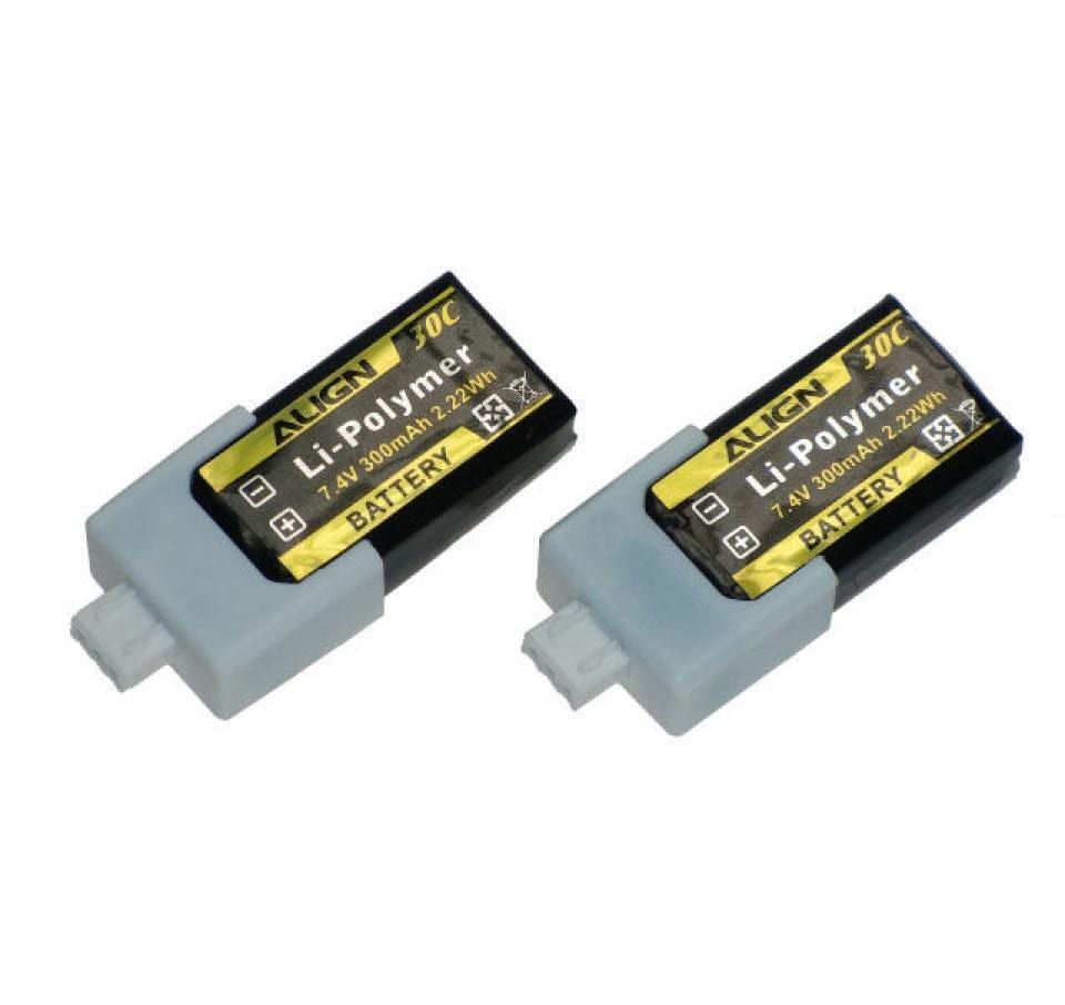 RC-Akku LiPo 300 mAh 7.4 V 30C 2 Stück2S LiPo Akku zu T-Rex 150