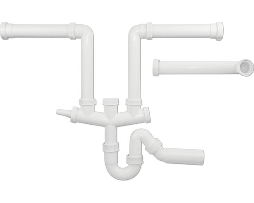 Wastafelaansluiting met sifon Blanco 2x 3 1/2
