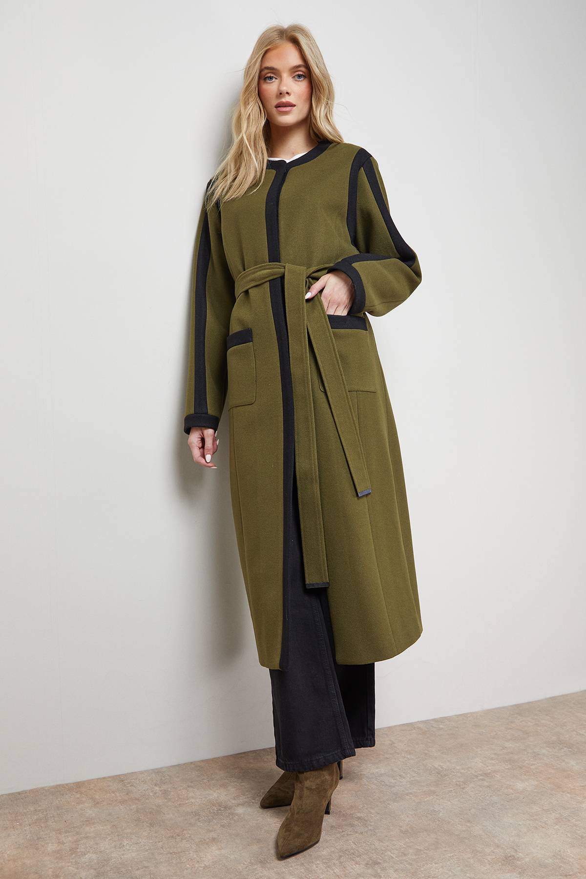 Oasis Manteau à Liserés